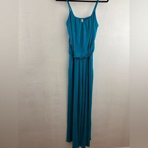S-twelve spaghetti strap blue jumpsuit size S